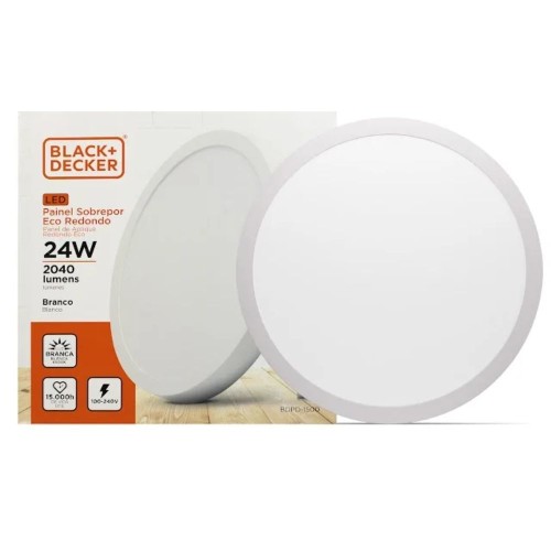 PLAFON LED BLANCO 24W 6500K REDONDO 29CM X 3 CM BLACK & DECKER
