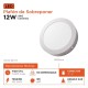 PLAFON LED BLANCO 12W 6500W REDONDO 16CM X 3CM BLACK & DECKER