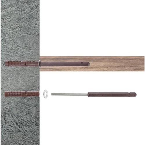 SOPORTE INVISIBLE PARA ESTANTE FLOTANTE C/TACO 12X120MM/PAR
