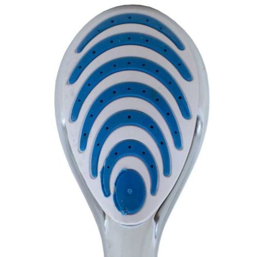 TELEFONO DUCHA 1,5MTS COMPLETA OVAL CON RAYAS AZULES