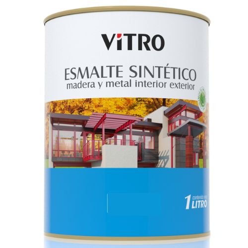 PINTURA ESMALTE SINTETICO VITRO BR COLOR BLANCO 1L
