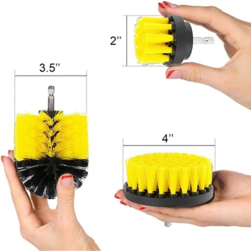 ACCESORIOS CEPILLOS LAVADO P/ TALADRO X 4 PIEZAS FERREJIDO