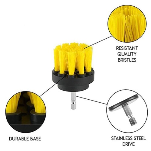ACCESORIOS CEPILLOS LAVADO P/ TALADRO X 4 PIEZAS FERREJIDO
