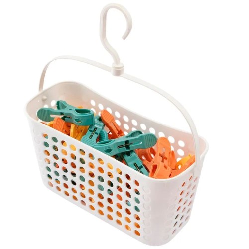 CANASTO CESTO 36 PALILLOS DE PLASTICO COLORES