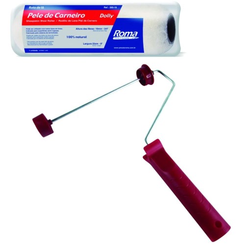 RODILLO LANA SINTETICO ROMA 23CM 19MM PELO CORTO 822-23