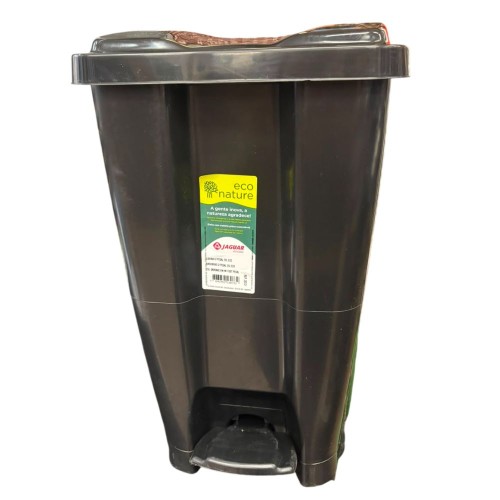 PAPELERA CESTO BASURA C/ PEDAL 20L NEGRA