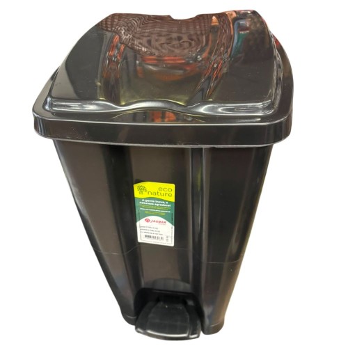 PAPELERA CESTO BASURA C/ PEDAL 20L NEGRA