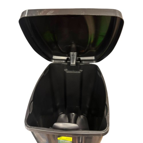 PAPELERA CESTO BASURA C/ PEDAL 20L NEGRA