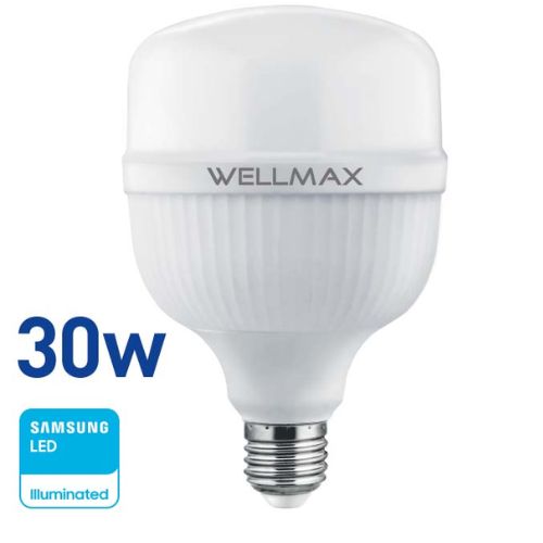 LAMPARA LED E27 30W WELLMAX SAMSUNG LUZ FRIA