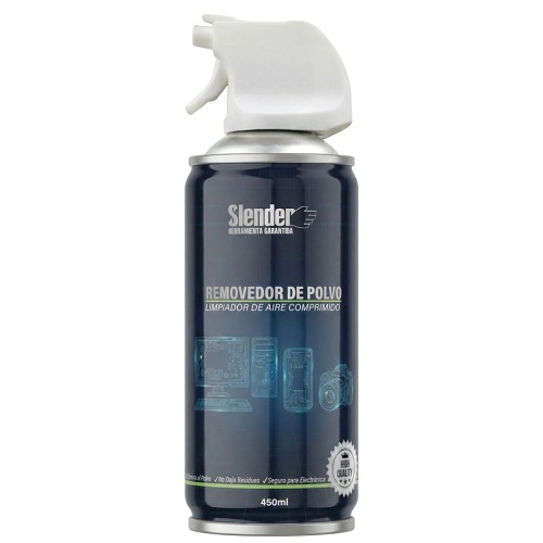 AIRE COMPRIMIDO REMOVEDOR DE POLVO 400ML SLENDER LIMPIEZA ELECTRONICA