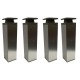 PATA ALUMINIO MUEBLE CUADRADA REGULABLE 15-17CM X4 FERREJIDO