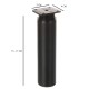 PATA ALUMINIO P/MUEBLE CILINDRICA REGULABLE 15-17CM NEGRA X4