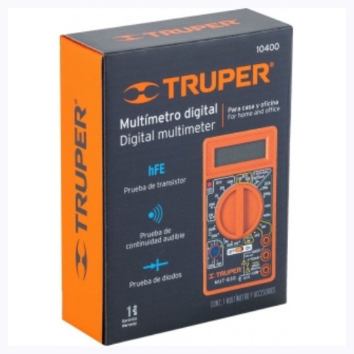 TESTER MULTIMETRO VOLTAJE TRUPER CORRIENTE DIGITAL