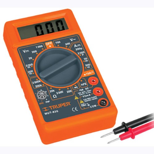 TESTER MULTIMETRO VOLTAJE TRUPER CORRIENTE DIGITAL