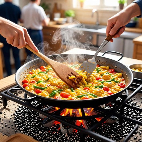 PAELLERA 30CM VALENCIANA PULIDA 4 PORCIONES VAELLO