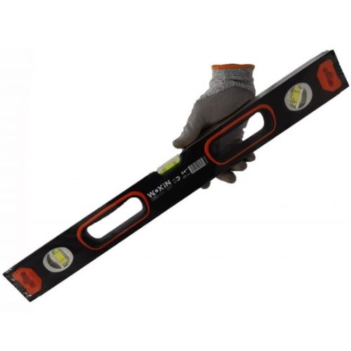 NIVEL BURBUJA NEGRO ALUMINIO 24 WOKIN 3 GOTAS Magnetico