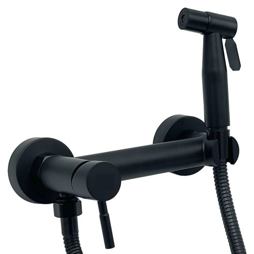 DUCHA HIGIENICA 15CM NEGRO MATE GATILLO PALITO WICO