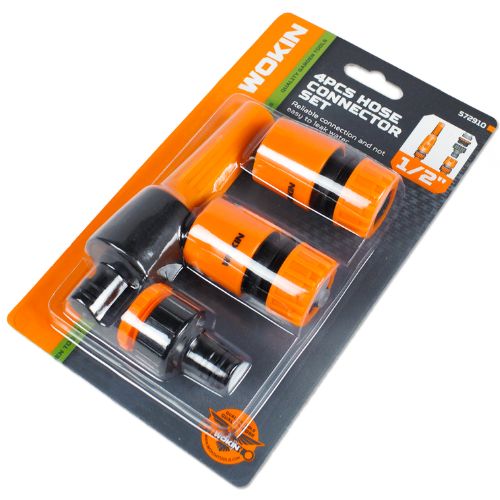 PUNTERO ADAPTADOR PLASTICO P/ MANGUERA JARDIN 4 PIEZAS WOKIN