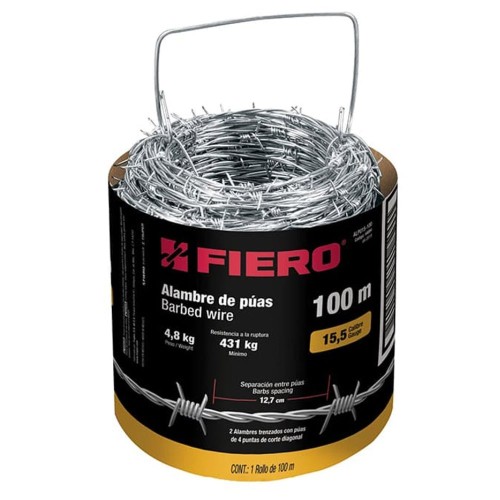 ALAMBRE PUA AC.CARBONO C15 100MTS FIERO