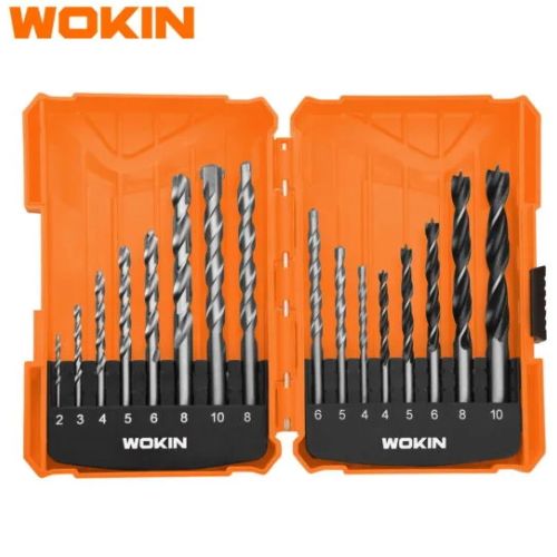 JUEGO MECHA 16PCS WOKIN METAL MADERA CONCRETO