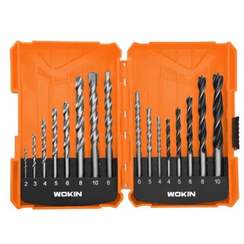 JUEGO MECHA 16PCS WOKIN METAL MADERA CONCRETO