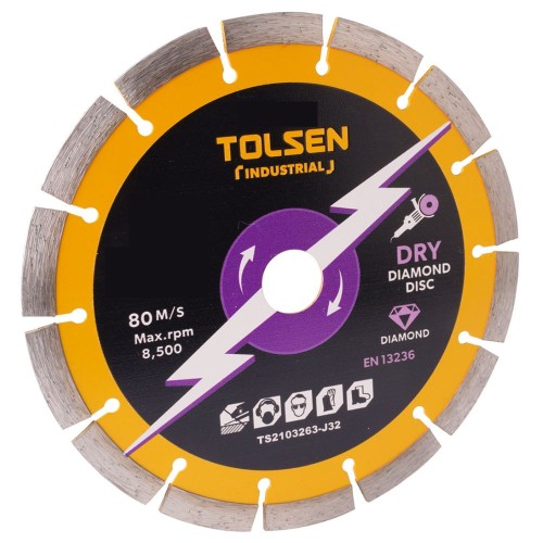 DISCO DIAMANTADO SEGMENTADO 115MM TOLSEN 