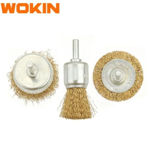 CEPILLO P/ TALADRO WOKIN 3PZS PLANO COPA ESCOBA