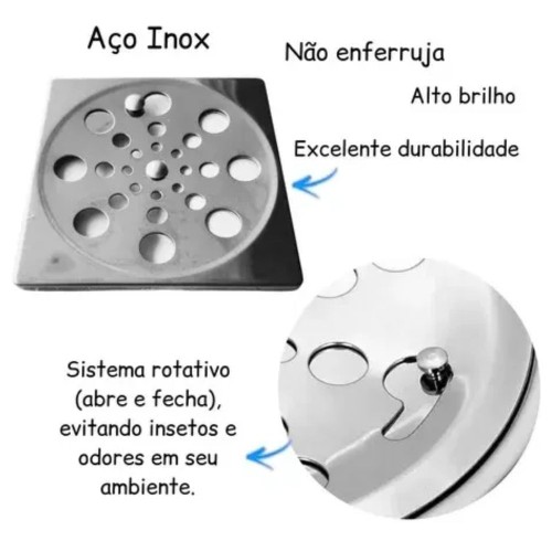 REJILLA ANTI INSECTO ACERO INOX ROTATIVA 10X10 DACUNHA