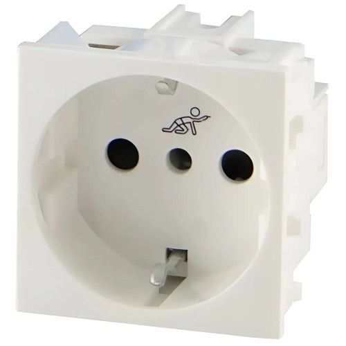 MODULO TOMA CORRIENTE PRESTA BLANCO SCHUKO C/ SEGURO 16A/250V 710137
