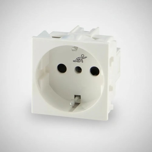 MODULO TOMA CORRIENTE PRESTA BLANCO SCHUKO C/ SEGURO 16A/250V 710137
