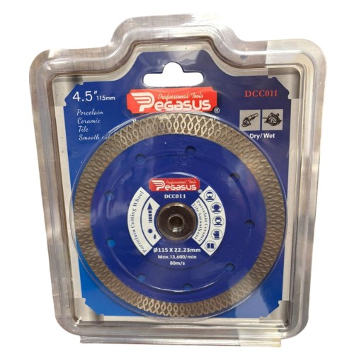 DISCO DE CORTE P/ PORCELANATO PEGASUS 115MM