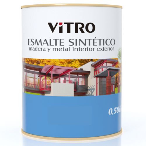 PINTURA ESMALTE SINTETICO VITRO BRILLANTE COLOR OCRE 0.50L