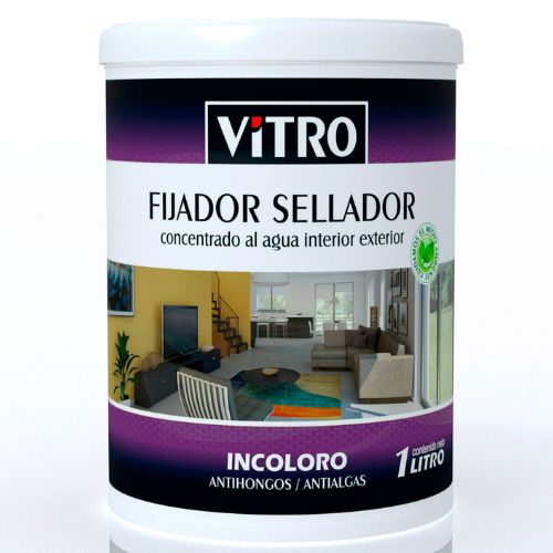 FIJADOR SELLADOR CONCENTRADO VITRO INCOLORO 1L INTERIOR EXTERIOR
