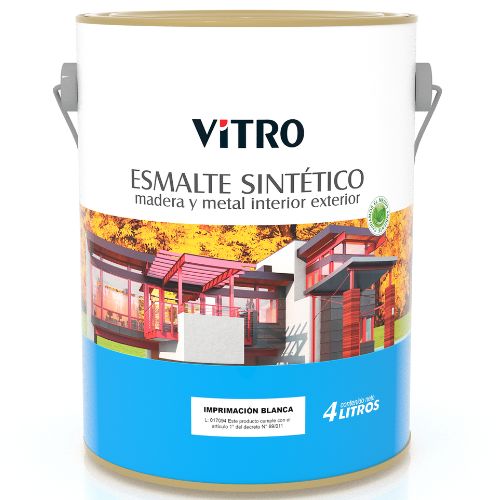 ESMALTE SINTETICO IMPRIMACION BLANCA VITRO AL AGUARRAS 4L