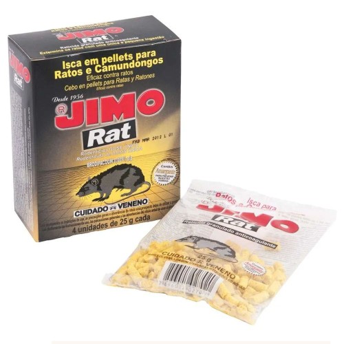 RATICIDA JIMO RAT TUBO SACHETS 40 UNIDADES 25GR