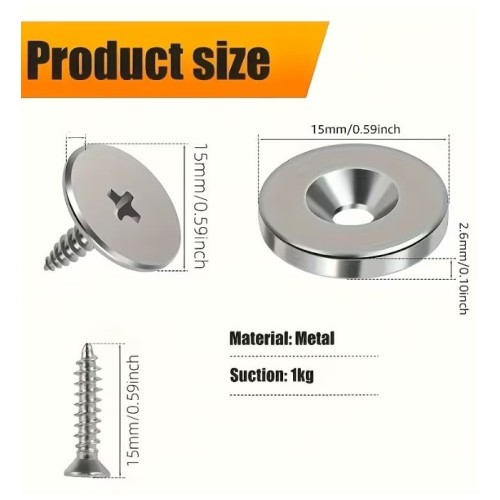 IMANES SET X6 CIERRE MAGNETICO INVISIBLE P/ MUEBLES FERREJIDO