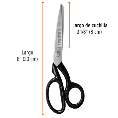 TIJERA SASTRE INDUSTRIAL ACERO INOX FORJADA TRUPER FERREJIDO