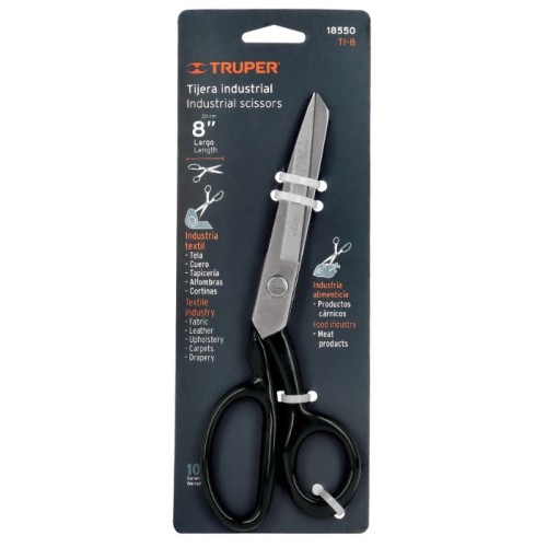 TIJERA SASTRE INDUSTRIAL ACERO INOX FORJADA TRUPER FERREJIDO