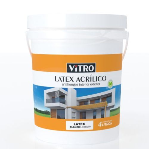 PINTURA LATEX VITRO BLANCO INTERIOR EXTERIOR ANTIHONGOS 18L