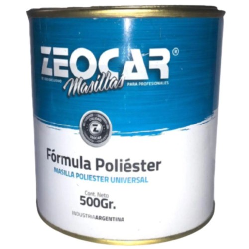 MASILLA PLASTICA POLIESTER ZEOCAR 1/2KG