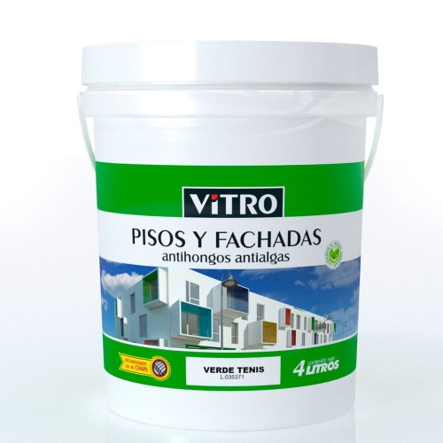 LATA PINTURA PISOS Y FACHADAS VITRO COLOR GRAFITO 4L