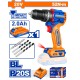 TALADRO ATORNILLADOR C/ PERCUTOR WADFOW 20V 52NM C/ BATERIA + CARGADOR