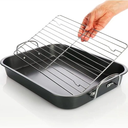 ASADERA C/REJILLA 33 X 26CM TEFLON ANTIADHERENTE FERREJIDO