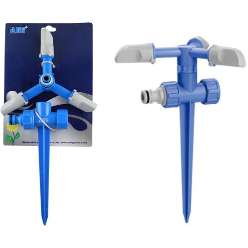 REGADOR ASPERSOR AMI GARDEN 3 BRAZOS GIRA C/ PINCHO PLASTICO AM3004