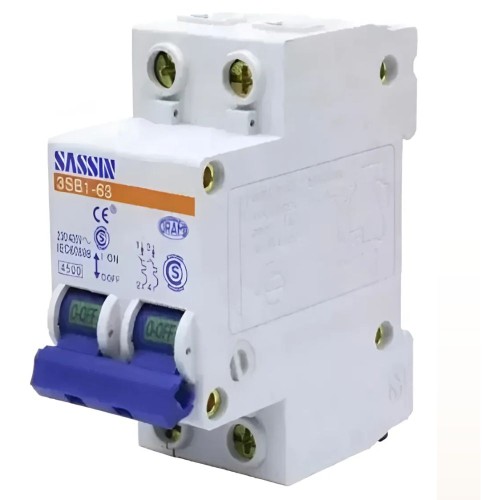 LLAVE TERMICA 16 AMP SASSIN AUTOMATICO BIPOLAR 2 POLOS