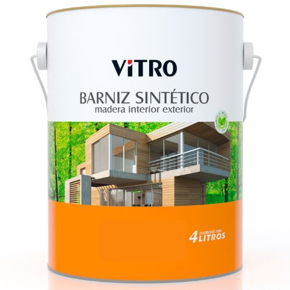 BARNIZ SINTETICO VITRO BR COLOR CAOBA 4L - BCA4