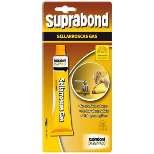 SELLA ROSCAS SUPRABOND 125ML PARA CAÑOS DE GAS FERREJIDO