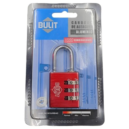 CANDADO COMBINACION ALUMINIO 40MM BULIT