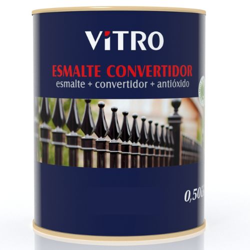 PINTURA ESMALTE CONVERTIDOR VITRO BR COLOR BLANCO 0.50L