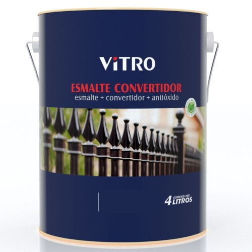 PINTURA ESMALTE CONVERTIDOR VITRO BR GRAFITO 4L